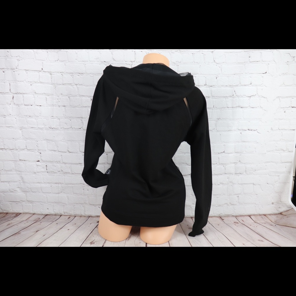 VS Victoria Sport Full Zip Hoodie Jacket In Black - Picture 8 of 8
